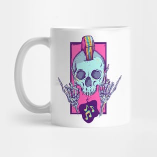 Rock on punk skull Mug